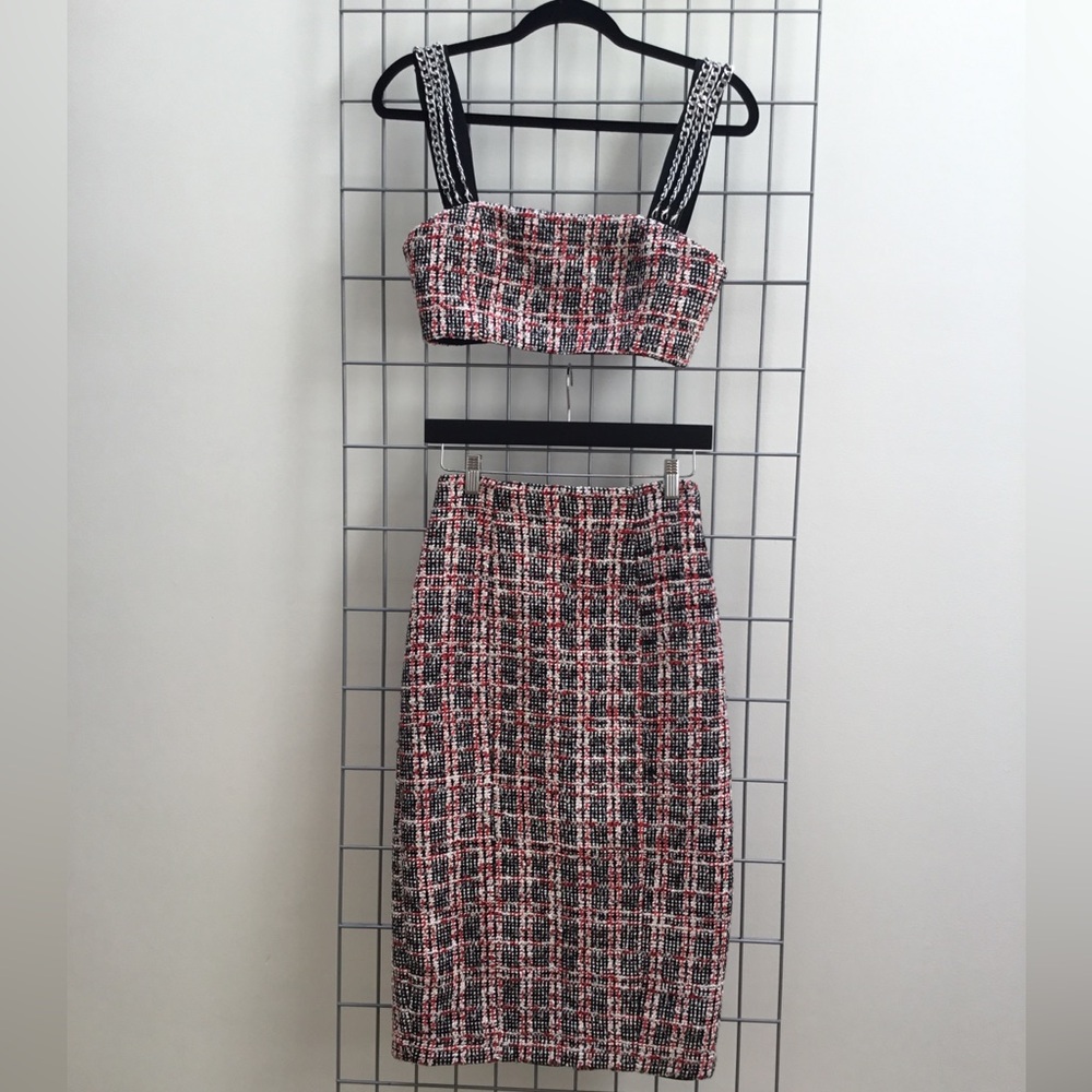 L’ Academie Tweed and chains Two-piece set